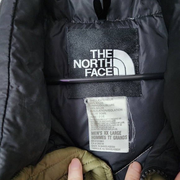 THE NORTH FACE Y2K Nuptse 600‎ Down Puffer Vest Green Black Gorpcore XXL - Picture 9 of 9